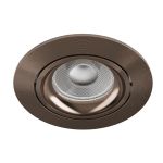 Noxion Einbau Spot Vision MR16 Schwenkbar Glänzend Bronze | 82mm - Ausschnitt 69mm - IP20 - Inkl. GU10 Sockel
