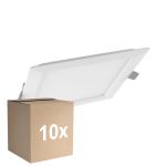 Mehrfachpackung 10x Ledvance LED Downlight Slim Quadrat SQ105 6W 420lm 120D - 830 Warmweiß 