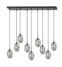 Emibig Pendelleuchte Astral Stahl Schwarz | Geeignet für 9x E14 - Max 10W